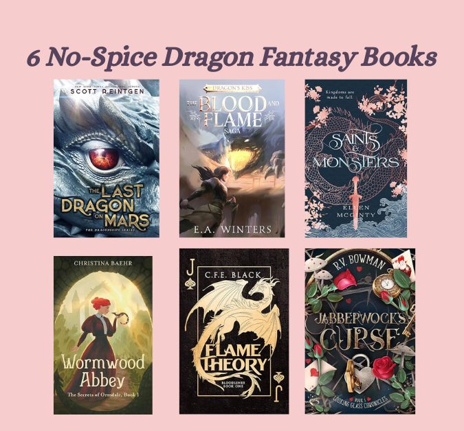 Dragon book collage No Spice fairytale retelling book cover collage